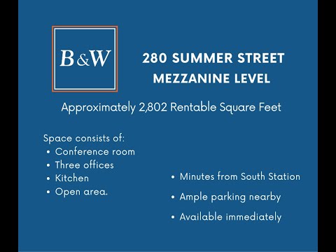 Seaport Boston Office Space for Lease :: 280 Summer Street
