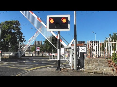 Railway Crossing - Merrion Gates in Dublin, Ireland