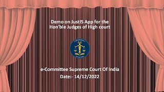 Demo on JustIS App for the Hon’ble Judges of High court;?>