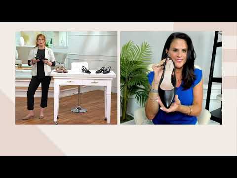 Clarks Collection Leather Sling- Back Pumps - Kepley Lane on QVC