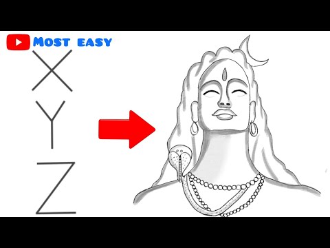 How to draw Shiva | Easy drawing of Mahadev | Step by step Shiva drawing