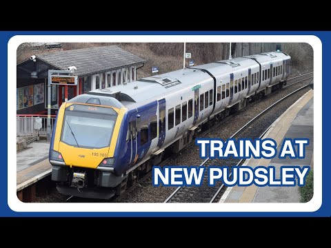 Trains at New Pudsey railway station 21 02 2023