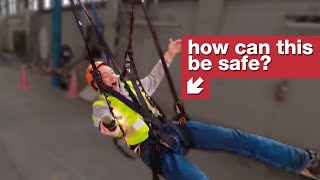 Testing A Zip Line That Goes Round Corners