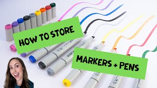 Craft Room Storage Hacks // How to Store Markers & Pens #craftroomorganization #craftroom #markers