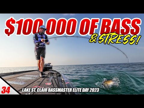$100,000 of BASS and STRESS - Lake St. Clair Bassmaster Elite 2023 (Day 1&2) - UFB S3 E34