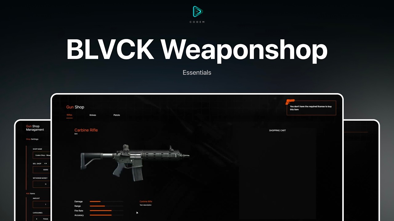 Codem BLVCK Weaponshop | FiveM | Tebex