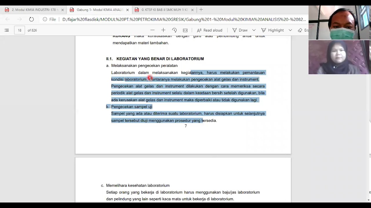 PENGENALAN AREA KERJA DAN ALAT-ALAT LABORATORIUM KIMIA (ANALISIS KIMIA DASAR) PART 1
