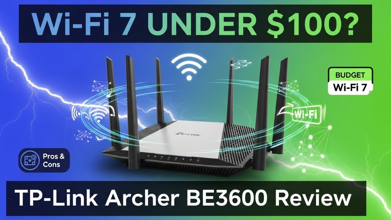Miniatura da avaliação em vídeo de Roteador TP-Link Archer BE3600 Wi-Fi 7 Gigabit Dual-Band