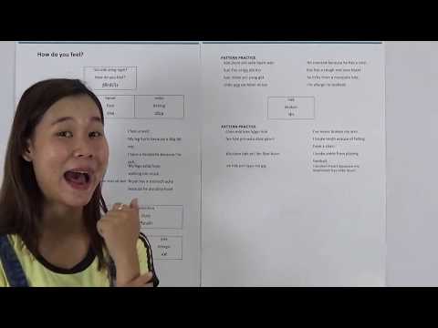 EP58  Lesson 11 "How do you feel?" Page180-181  Learn Thai for beginners  "My Thai Book"