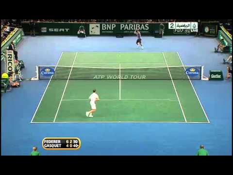 Federer Vs Gasquet Paris 2010 R2 Highlights