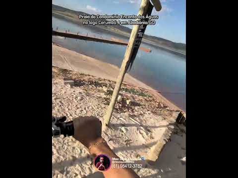 Praia do Condomínio Encanto das Águas no lago Corumbá 4 em Abadiânia/GO