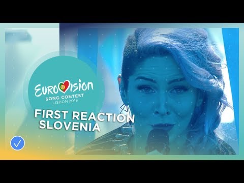 First reaction of Lea Sirk from Slovenia after winning EMA 2018
