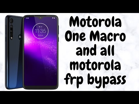 Motorola One Macro AND all motorola android 9 FRP Bypass 2020 method