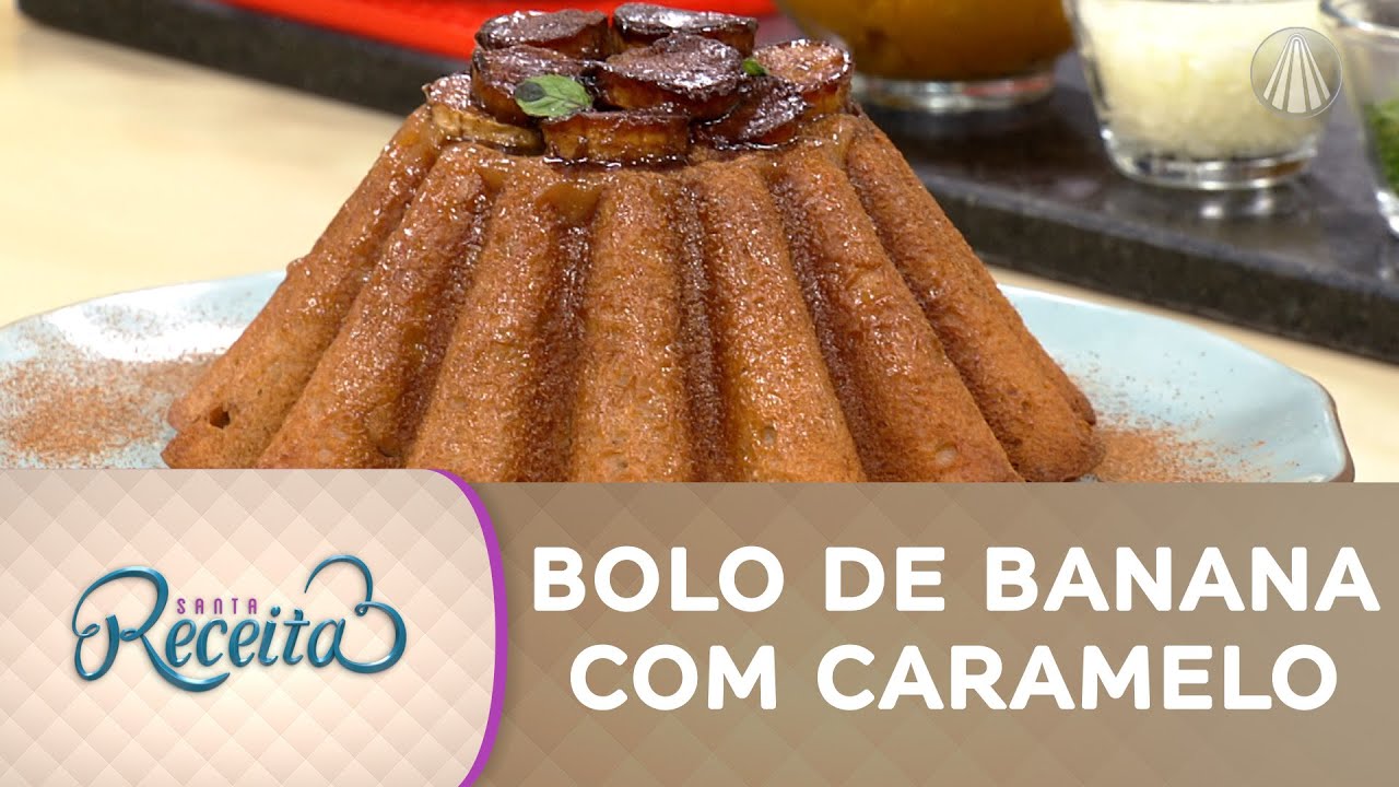 Bolo de banana caseiro com caramelo salgado