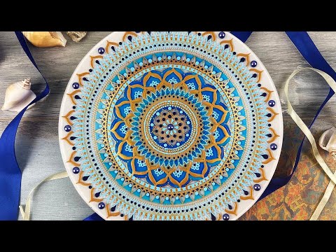 Творческий сет 'Сицилия' для точечной росписи стеклянной посуды (тарелок) от NESTbase