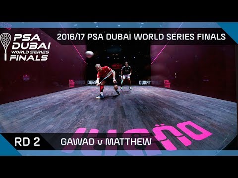 Squash: Gawad v Matthew - Rd 2 - PSA Dubai World Series Finals 2016/17