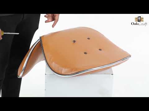 OC-201-White Oakcraft Stallion Leatherette Bar Stool
