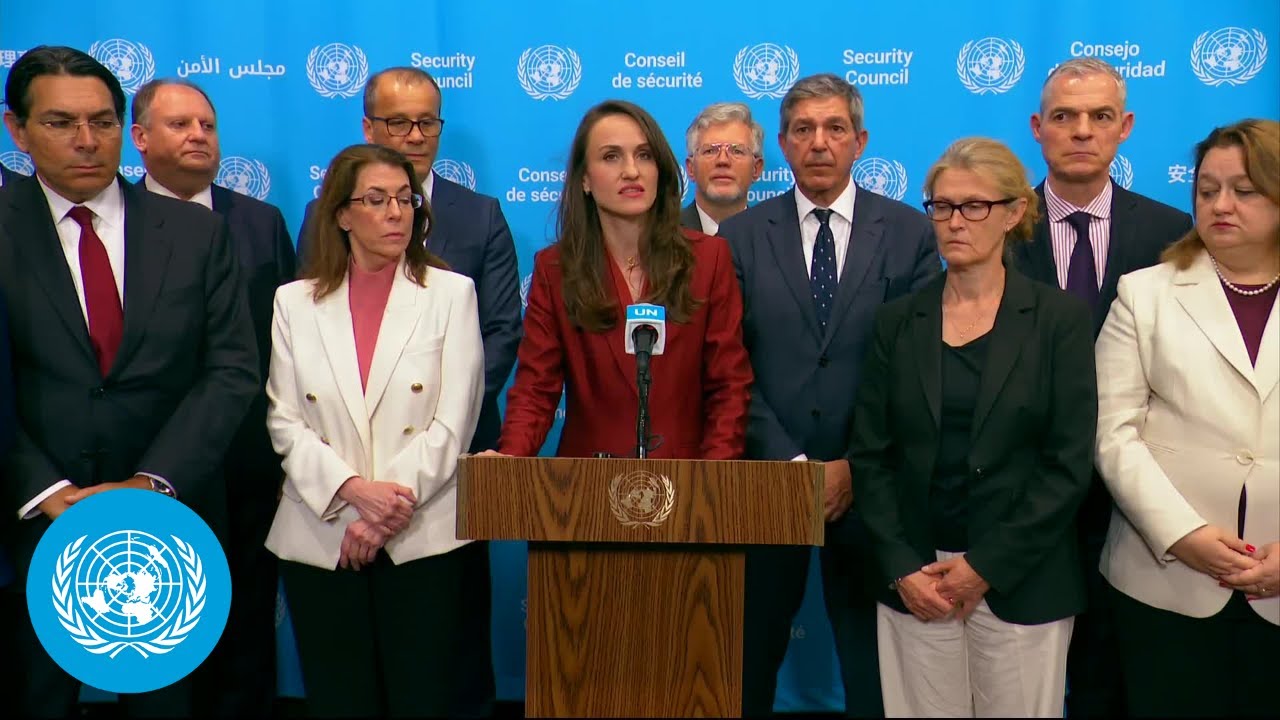 Romania on Russia - Joint Media Stakeout | United Nations