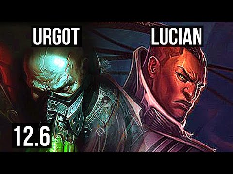 URGOT vs LUCIAN (TOP) | 8 solo kills, 600+ games, 14/3/4, 900K mastery | NA Master | 12.6