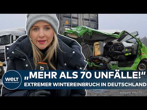 EXTREME EISGLÄTTE IN DEUTSCHLAND: Heftige Szenen auf den Straßen!