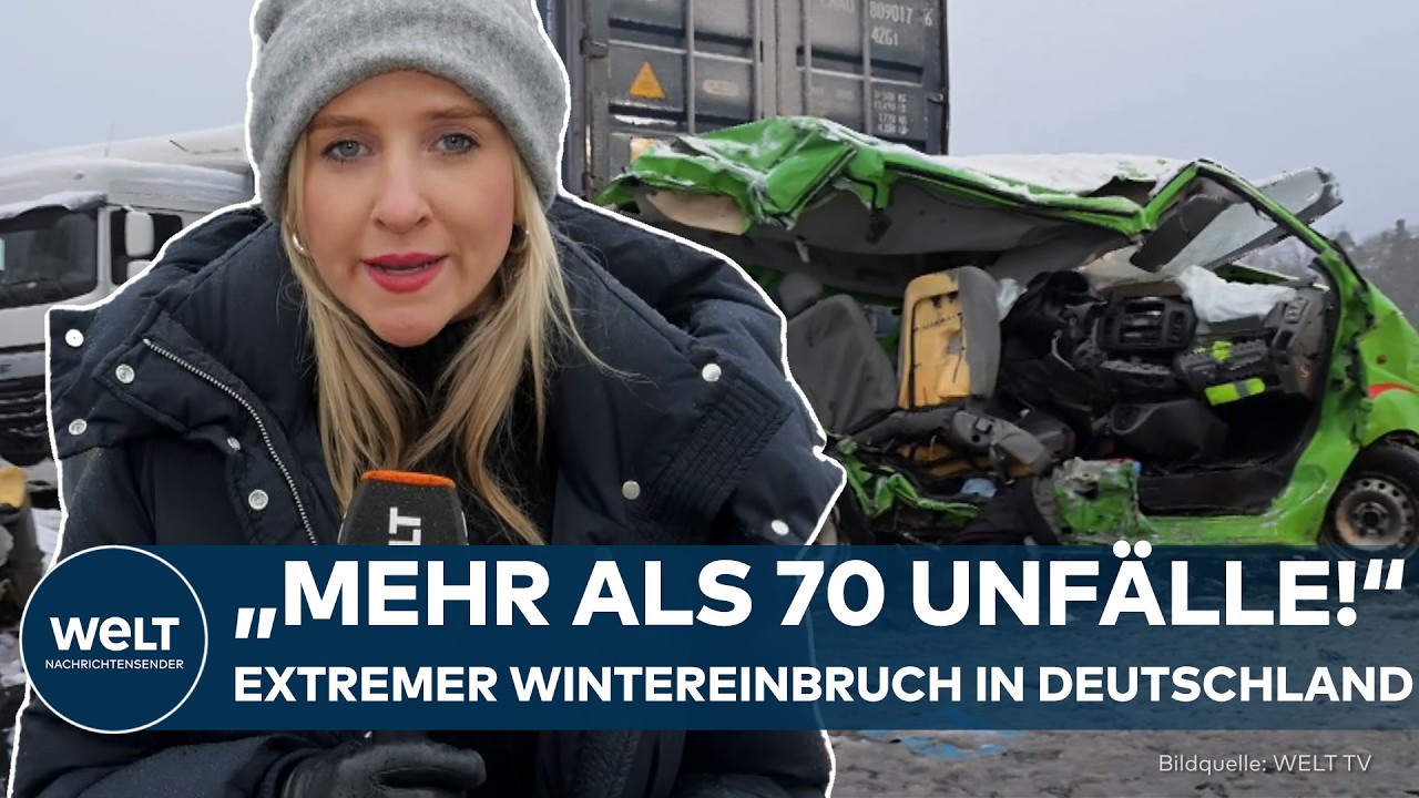 EXTREME EISGLÄTTE IN DEUTSCHLAND: Heftige Szenen auf den Straßen!