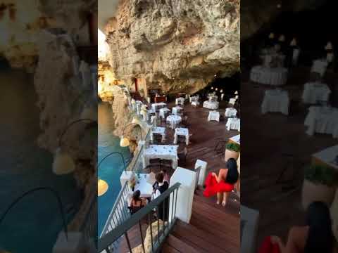 Grotta Palazzese:Restaurante italiano construído dentro de uma caverna😘@$100🚶| O restaurante mais épico do mundo na Itália!