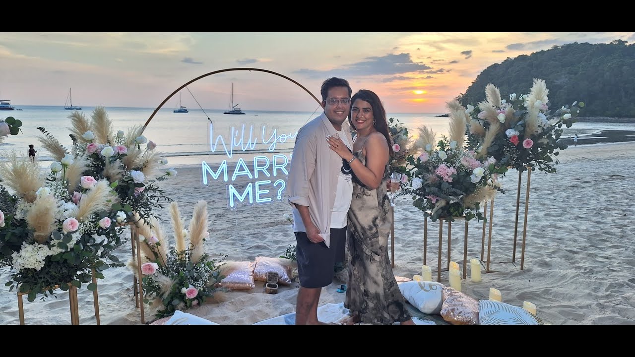 Best Beach Surprise Engagement in Phuket, Thailand