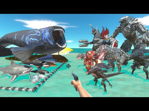 FPS Avatar Rescues Sea Monsters and Fights Mecha Monster Evolution - Animal Revolt Battle Simulator