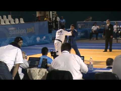 Judo Panamericano 2011 - Leandro Guilheiro ( BRA ) vs Luis Retamales ( CHI ) - 81 Kg
