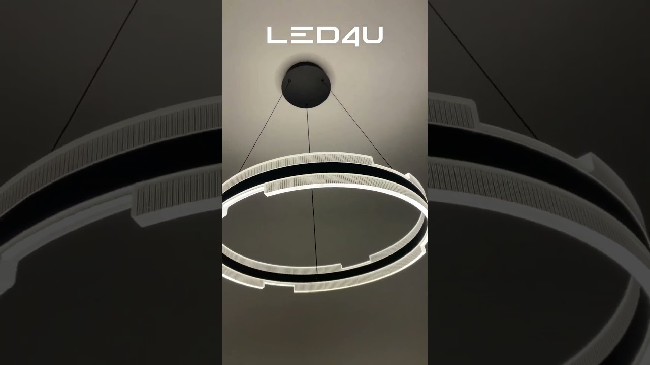 Подвесной светильник 60*60*140 см, LED 82W, 3000 / 6000K, Белый LED4U L8777-600 WT