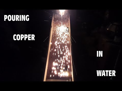 Pouring Copper In Water - ASMR Metal Melting - Water Slide