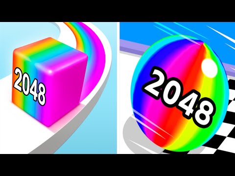 jelly run 2048 VS Ball run infinity- Ball run 2048 Max level android game 🤯