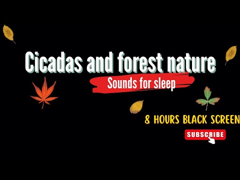Sounds of Insects At Night , Crickets, Cicadas Sounds In The Forest 8 Hours For Sleep