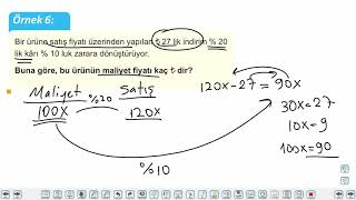 Eğitim Vadisi TYT Matematik 25.Föy Kâr-Zarar Problemleri Konu Anlatım Videoları