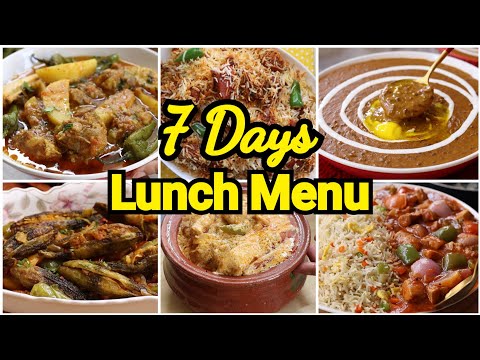 7 Days Pakistani Lunch Idea's 2025 ❗Weekly Lunch Menu by (YES I CAN COOK)