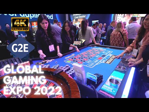 G2E Global Gaming Expo 2022 Las Vegas - Expo Hall 20 minute tour in 4K