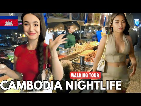 Unbelievable KHMER Food Tour in Cambodia | PHNOM PENH Night Market Walk & Best Street Food Scene 