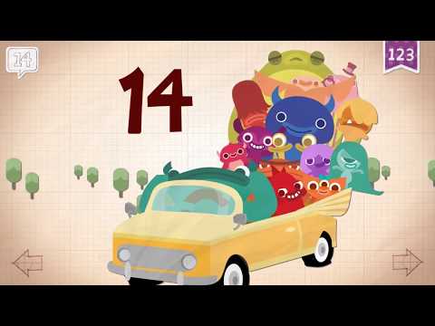 Learn Number Fourteen 14 in English & Counting, Math by Endless Alphabet   Kids Educational Video