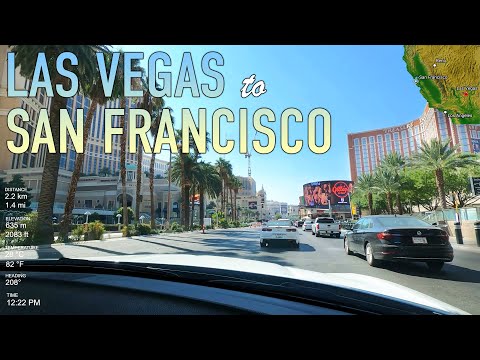Las Vegas to San Francisco Road Trip Timelapse in 4K