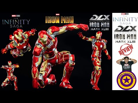 Three Zero Avengers Infinity Saga DLX Iron Man Mark 43 Action Figure Unboxing & Review