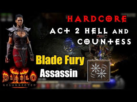 Hardcore Blade Fury Assassin SSF Playthrough Finishing Act 2 and some Countess Farming No Commentary