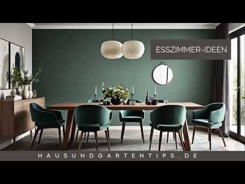 Esszimmer einrichten in den Trendfarben 2024 - Salbeigrün, Marineblau & Terrakotta - So geht's!