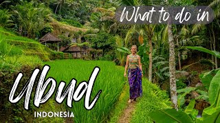 WHAT TO DO in 3 DAYS Ubud Bali, Indonesia. 4K Bali travel guide!