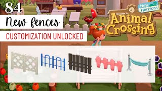 Fences are now CUSTOMIZABLE in ACNH 2.0 update | Animal Crossing New Horizons