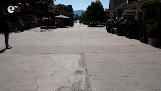 Ремонтът на настилката в пешеходната зона на Смолян не издържа и три години