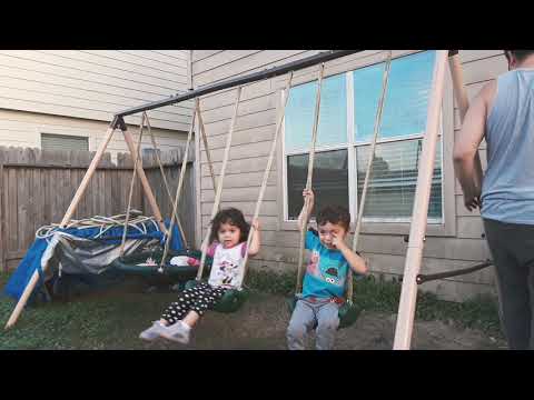 Kids playing on swings | Going to fast to high