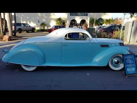 1937 Lincoln Zephyr Coupe V12 Engine Rick Dore Built "Carribean Queen" Custom Build Chuck Palumbo 37