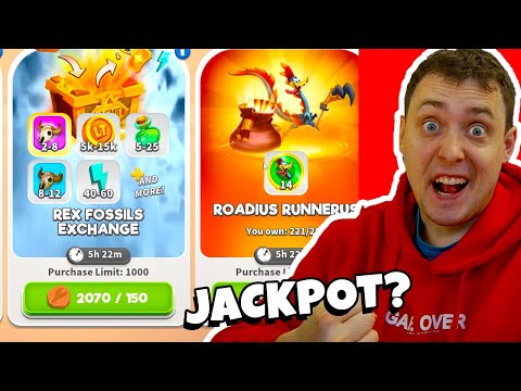 ANOTHER BIG OPENING REX FOSSILS EXCHANGE MAYBE NOW I GET JACKPTO?  - Looney Tunes World of Mayhem