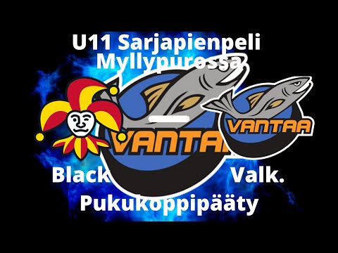 5.3.2022 Jokerit Black VS KiVa Valk. U11 Sarjapienpeli Myllypurossa, pukukoppipääty.