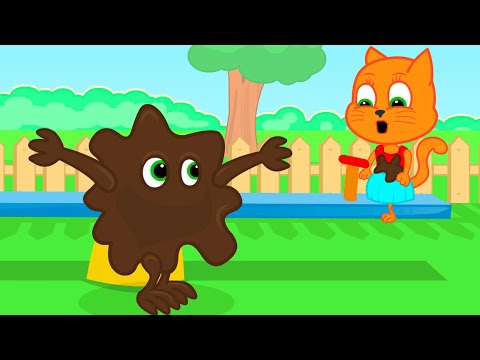 Cats Family in English - The Blot Ruined The Outfit Cartoon for Kids
